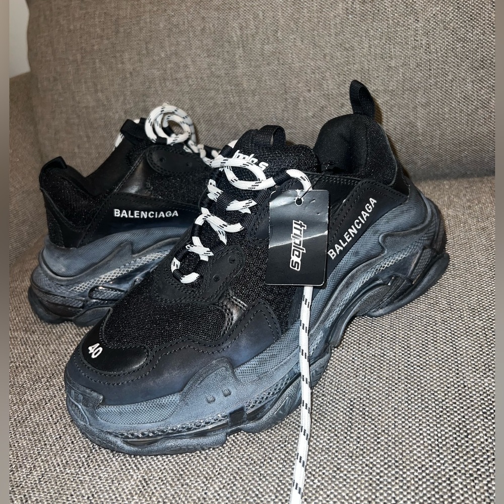 COPY - Balenciaga Triple S Black Clear Sole Sneakers New